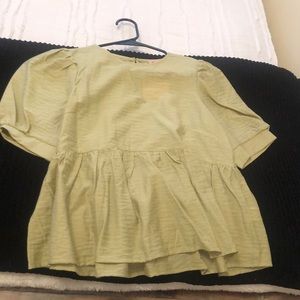 Light green baby doll top